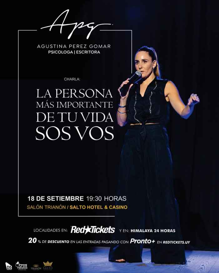 Dialogamos telefónicamente con la Psicóloga y escritora Agustina Perez Gomar sobre la Charla «LA PERSONA MAS IMPORTANTE DE TU VIDA SOS VOS»