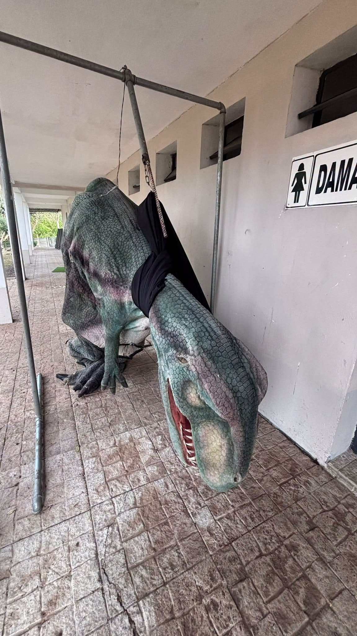 El pasado 19 de setiembre se recibió una denuncia por el hurto de un traje con forma de dinosaurio, correspondiente a un Tiranosaurio Rex de aproximadamente 2 metros de altura